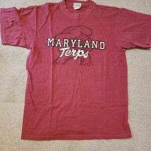 University of Maryland Medium Crewneck Tee in Dusty Rose